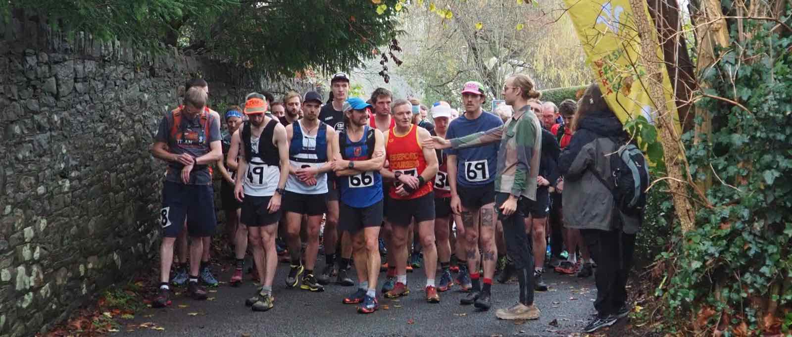 Runners and organisers gathered at the start line